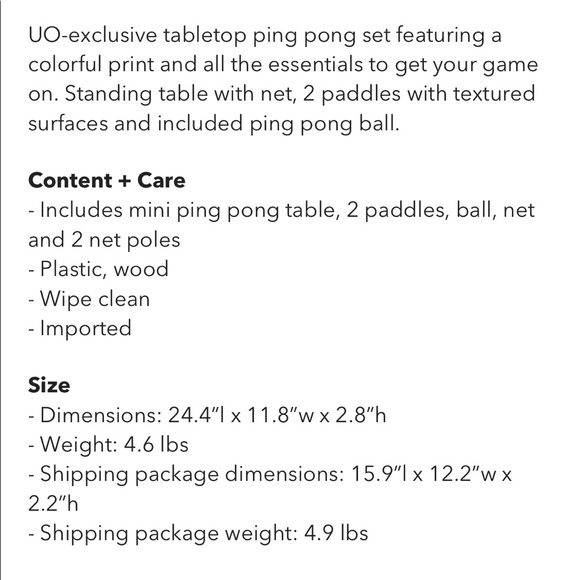 NWT Tabletop Ping Pong Game! - Picture 6 of 6